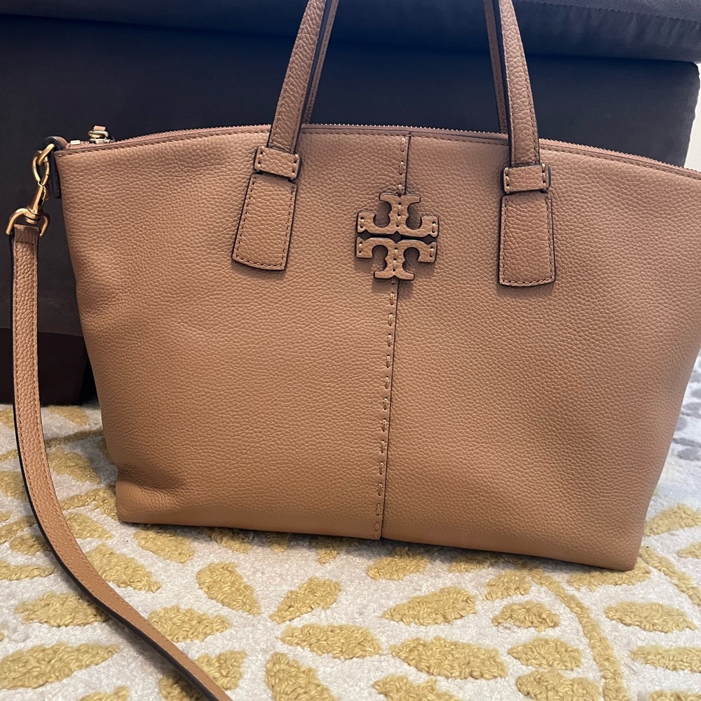 Tory Burch Tan Leather Tote Bag
